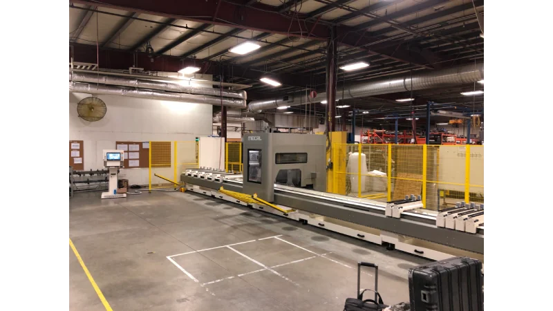 CNC profile machining centres 4axes mecal ariel int machinery installation 1