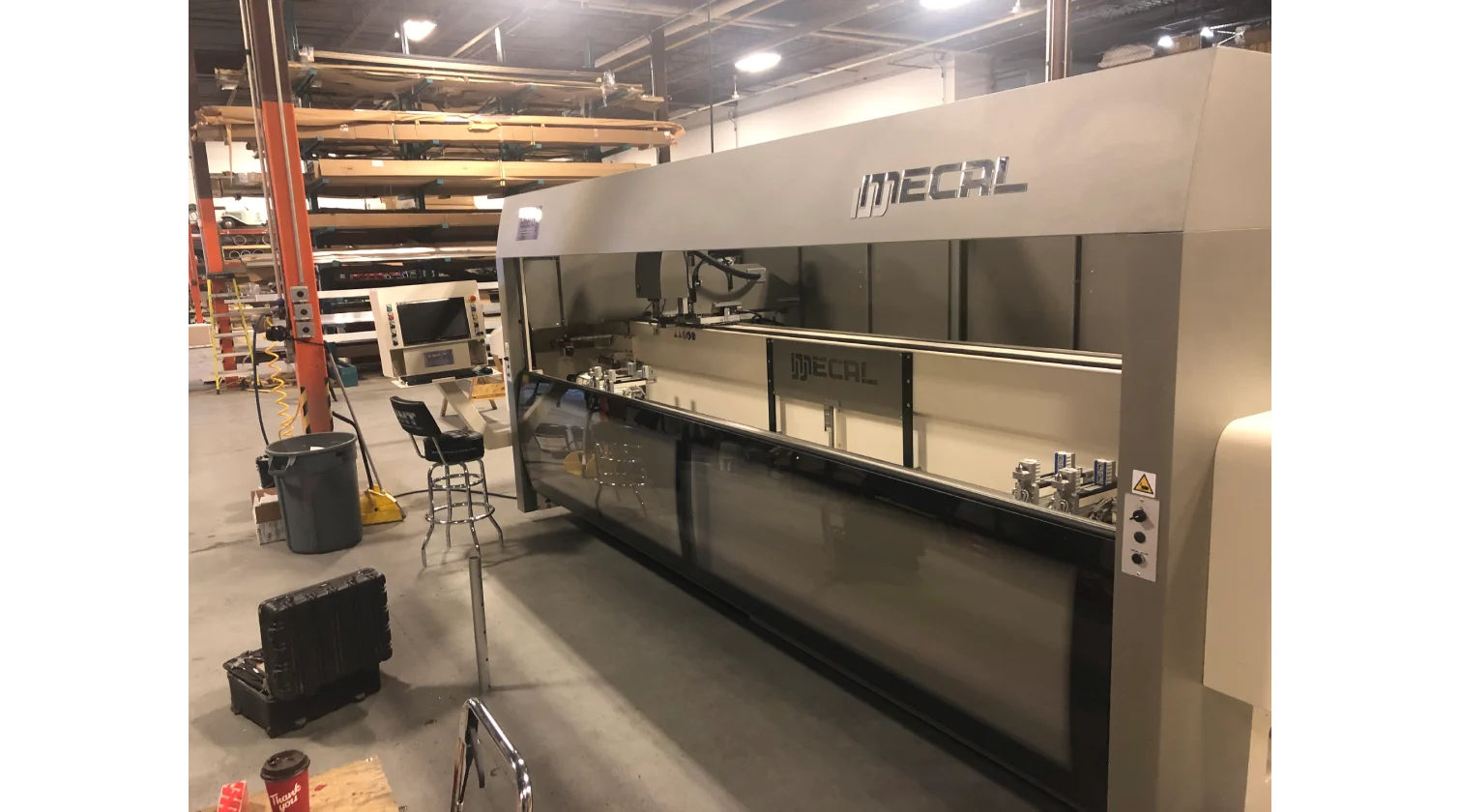 int machinery CNC profile machining centres 4axes mecal kosmos installation 12