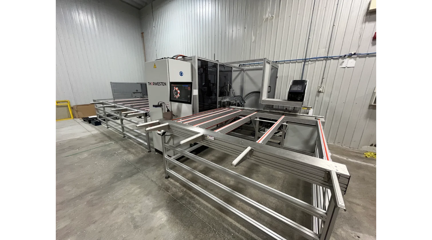 int machinery PVC vinyl window cutting centre thorwesten PBZ installation