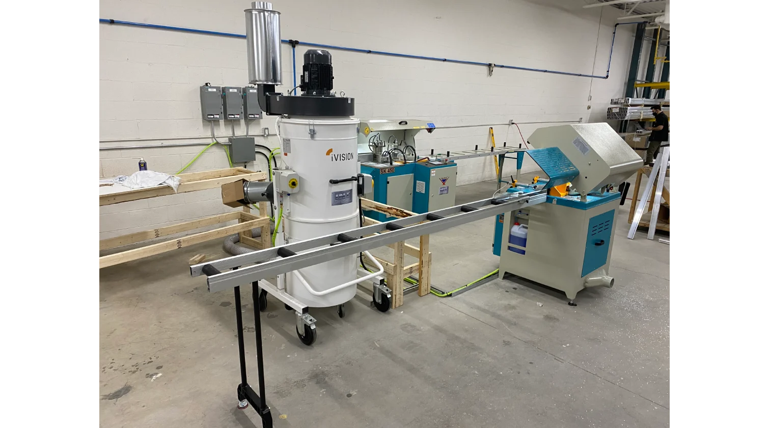 int machinery aluminum dust collector iVision iV3 installation 1
