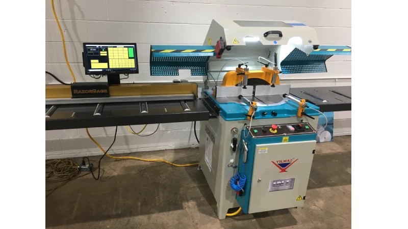 int machinery single head saw up cut saw ACK 420 installation hamilton