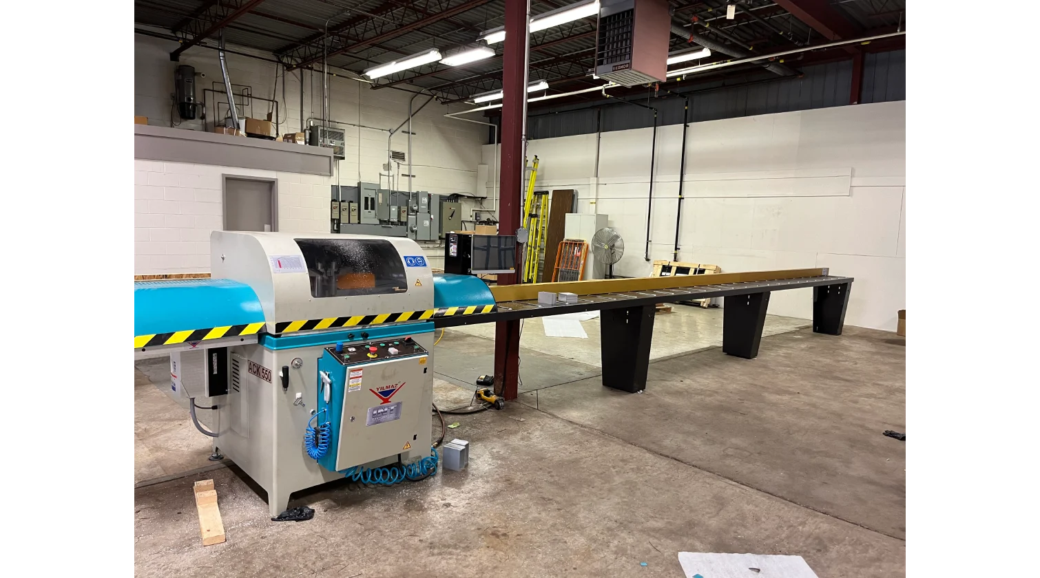int machinery single head saw up cut saw ACK 550 installation in london