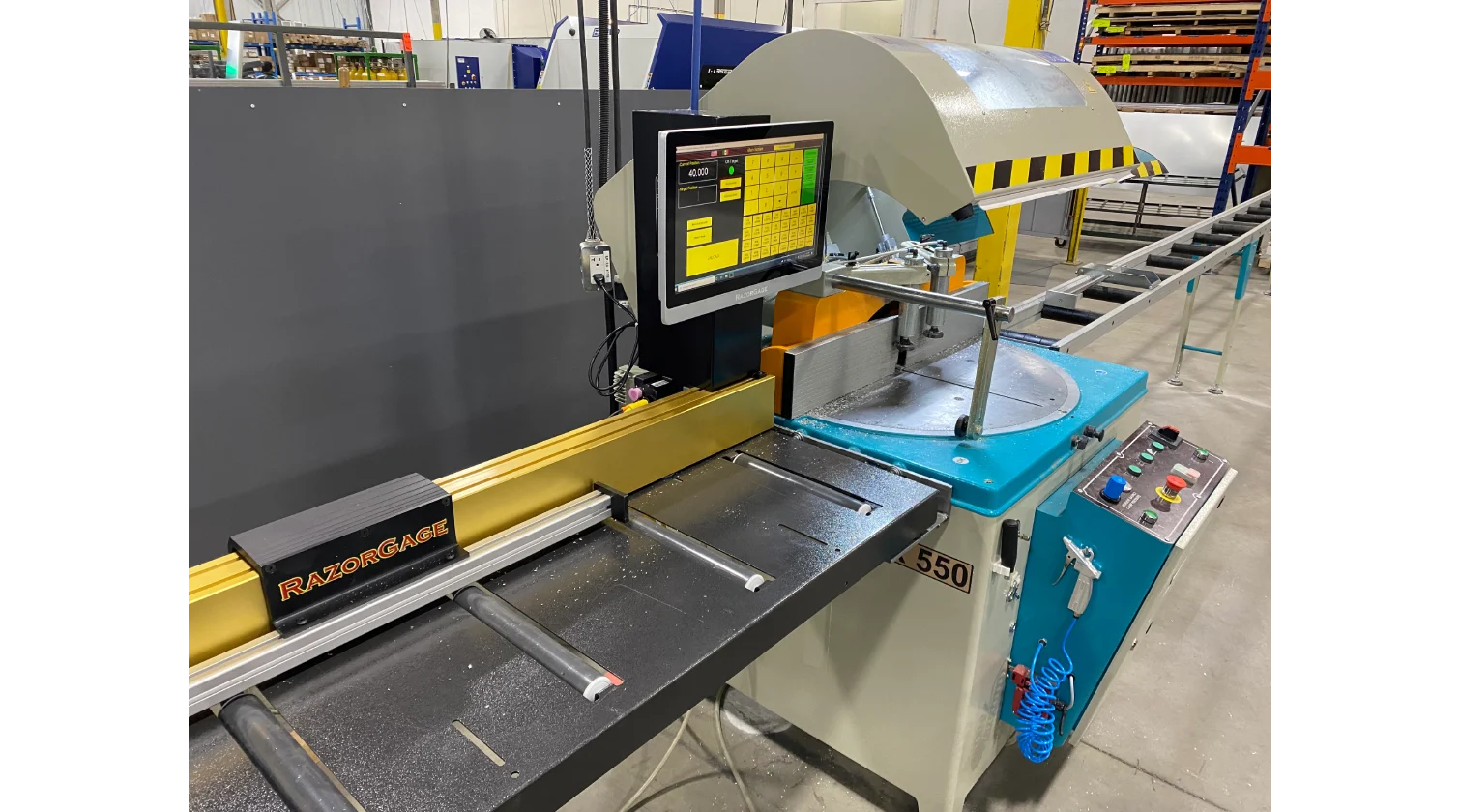 int machinery single head saw up cut saw ACK 550 installation in vaughan