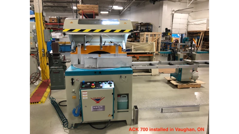 int machinery single head saw up cut saw ACK 700 installed in Vaughan