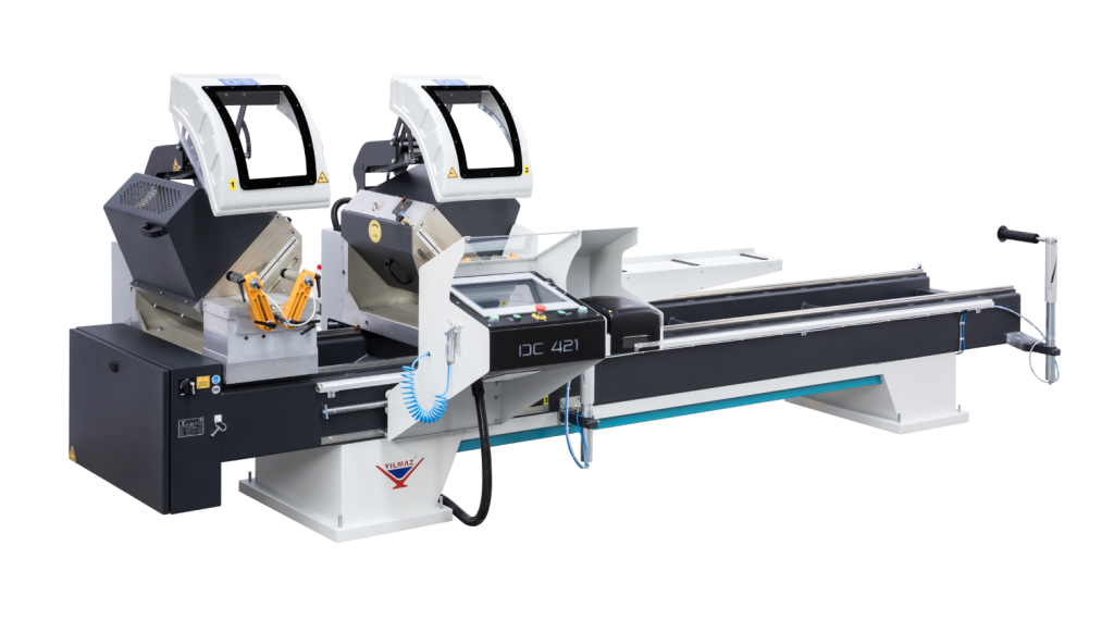 int machinery PVC vinyl double mitre saw yilmaz DC 421 PBS main