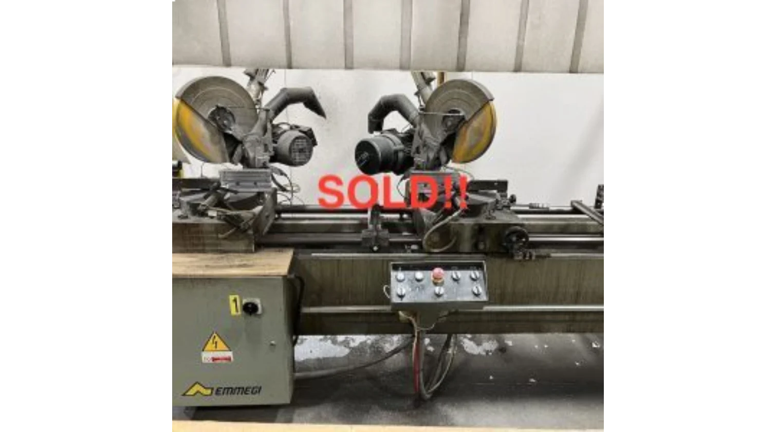 int machinery emmegi norma 350 double head chop saw used main
