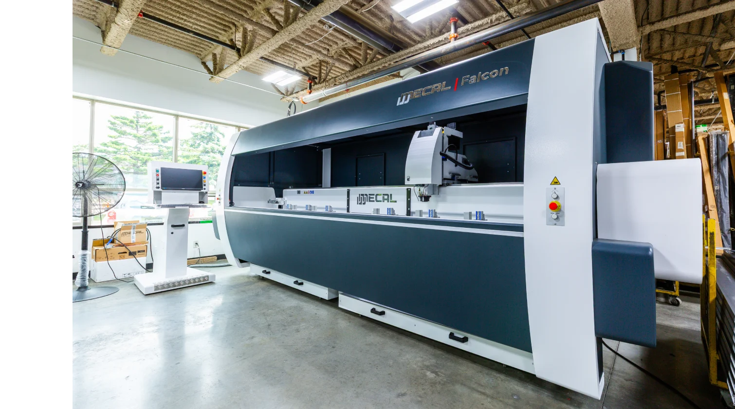 cnc profile machining center mecal falcon installation 12