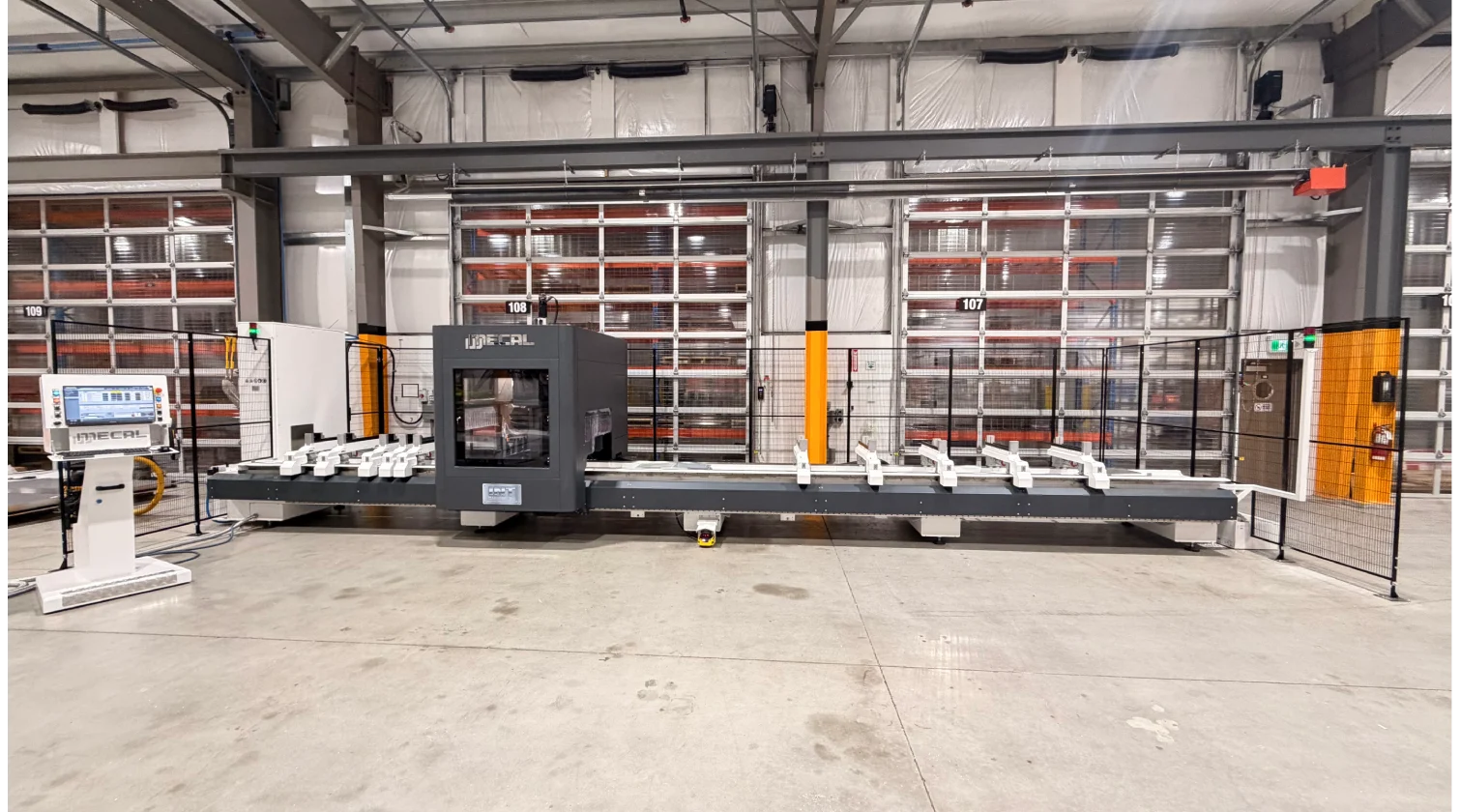 CNC profile machining centres 5axes mecal ariel5 int machinery installation 1