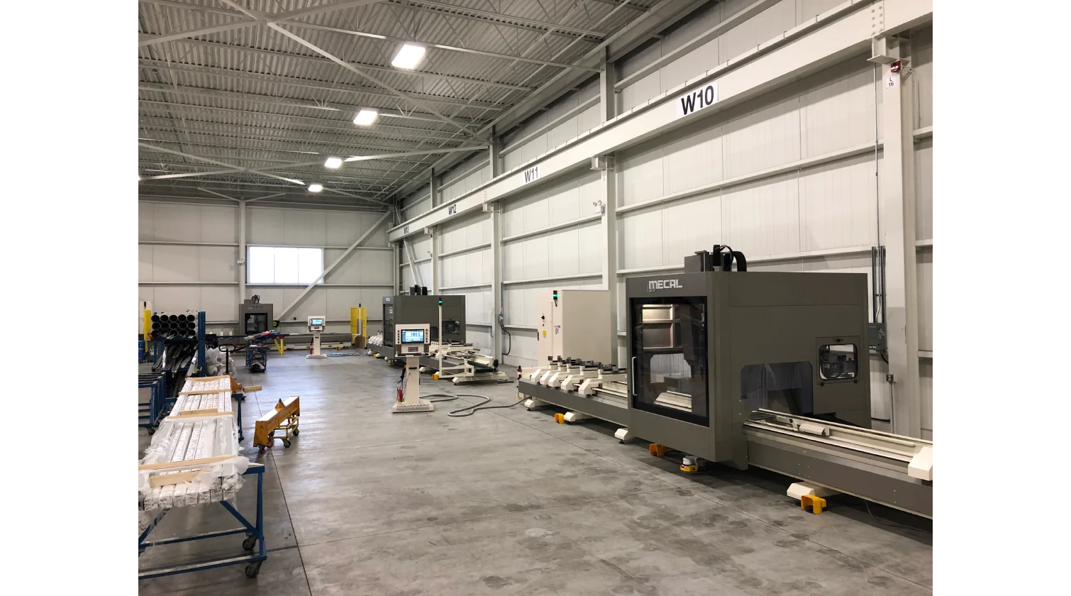 CNC profile machining centres 5axes mecal geos installations 3