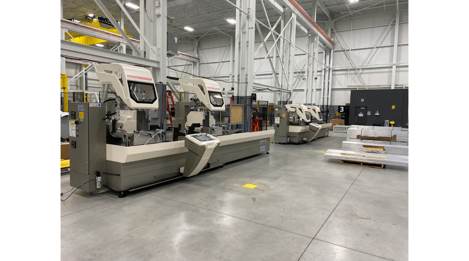 int machinery double mitre saw back stroke Mecal SW 553 Reverse Garda 3 installation 6