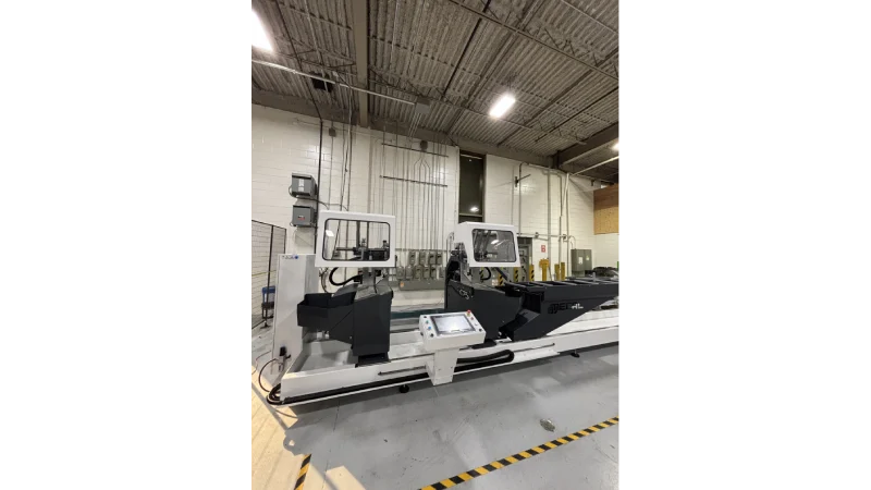 int machinery double mitre saw compound Mecal TDC 622 Edgemaster 1 3