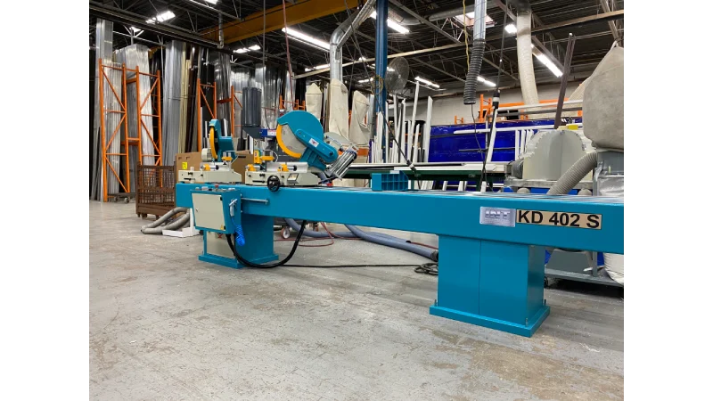 int machinery double mitre saw down stroke Yilmaz KD 402 S installation 1