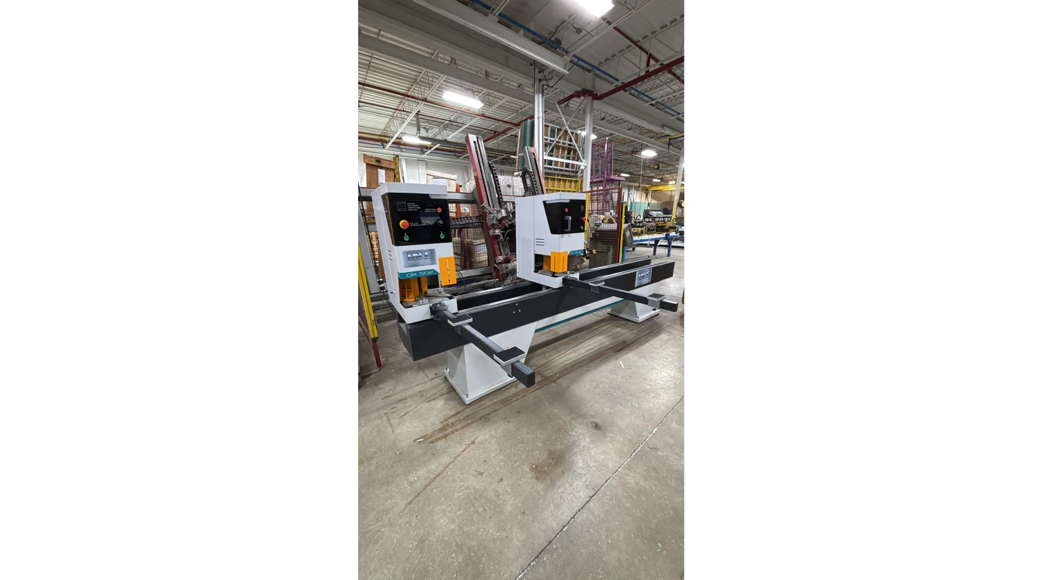 int machinery PVC vinyl two point welder yilmaz DK 502 installation 1