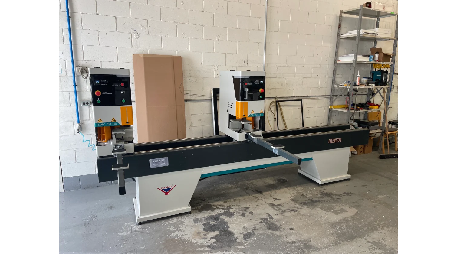 int machinery PVC vinyl two point welder yilmaz DK 502 installation 2