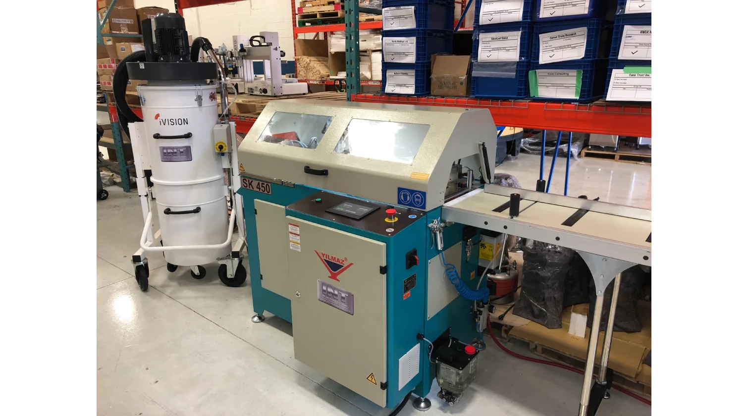 int machinery aluminum dust collector iVision iV2 1 installation 1