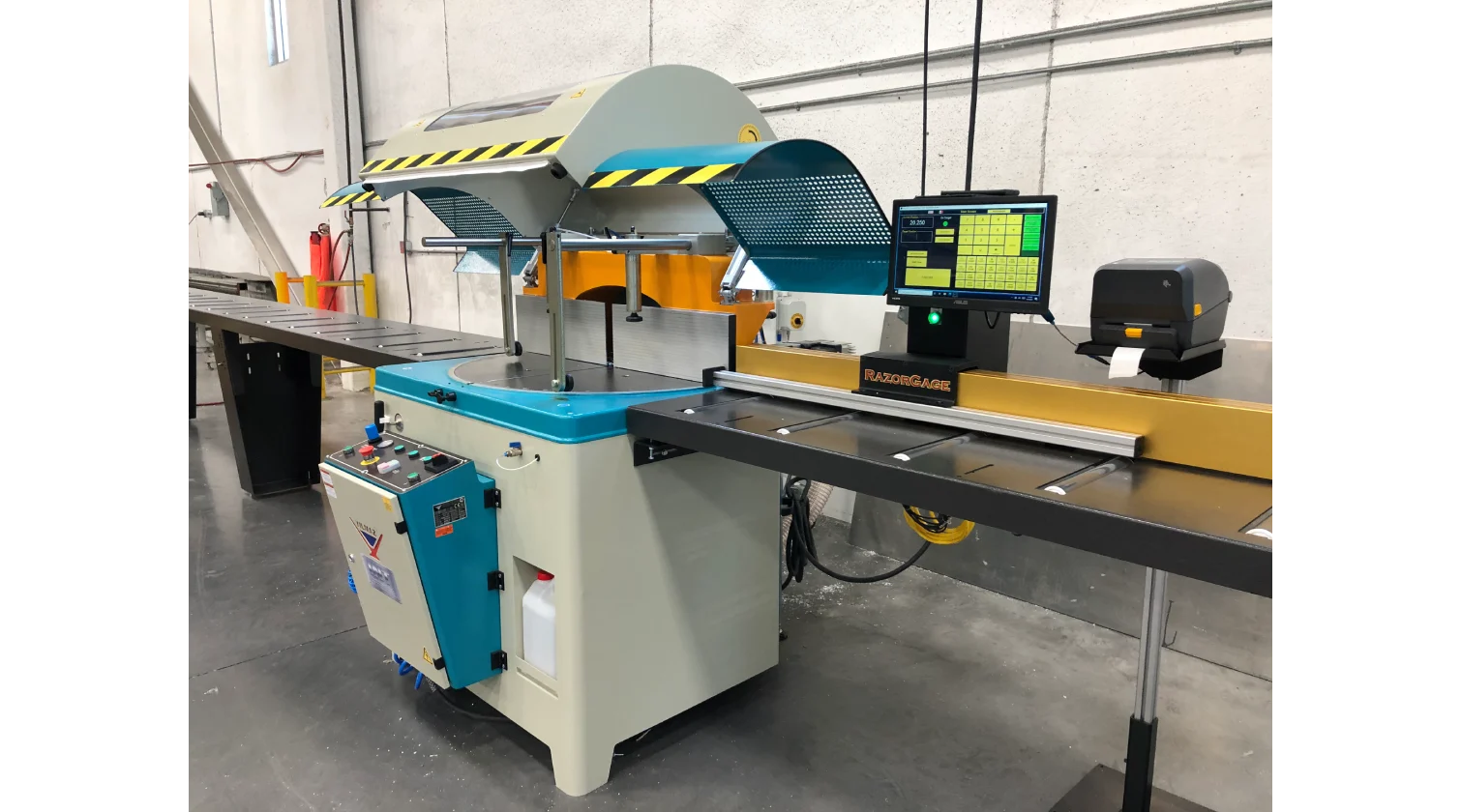 int machinery aluminum length stop positioner razorGage RG3 installation 2