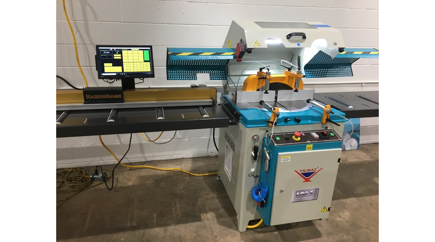 int machinery aluminum length stop positioner razorGage RG3 installation 5