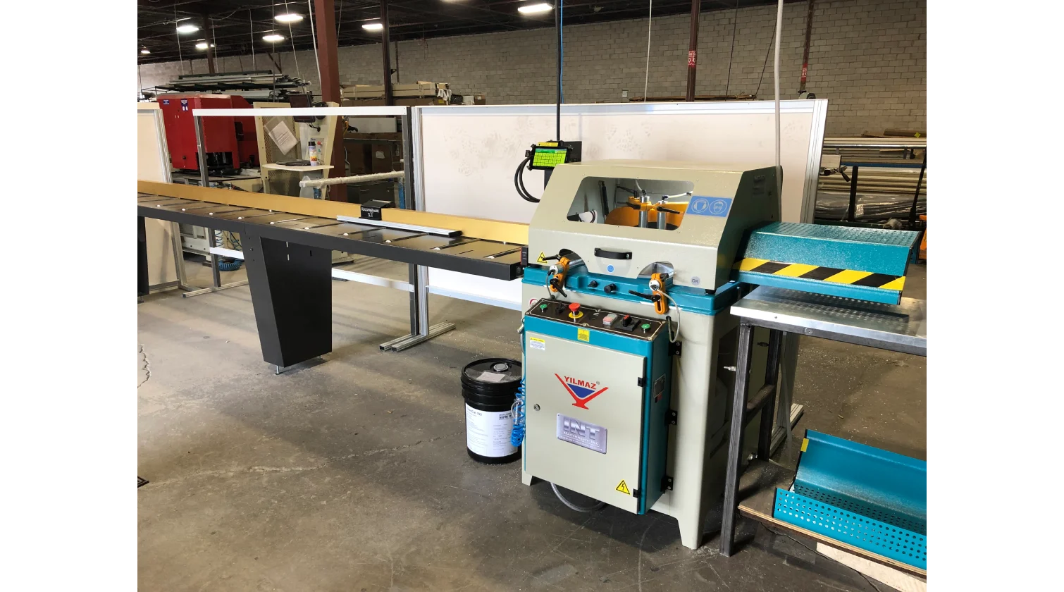 int machinery aluminum length stop positioner razorGage xT installation 1