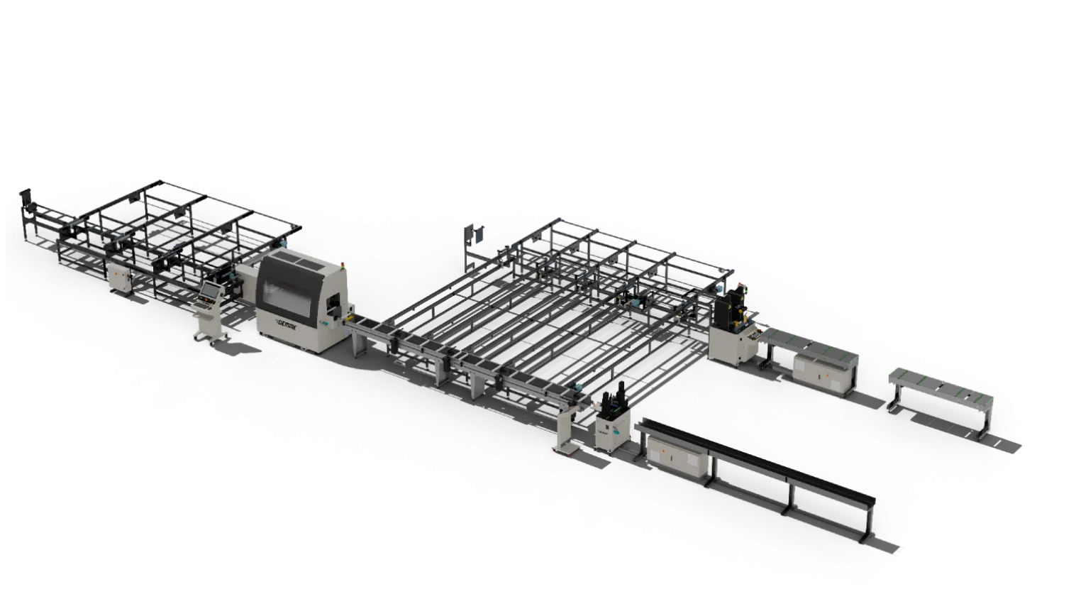 int machinery full cnc thermal break assembly line layout 69 main
