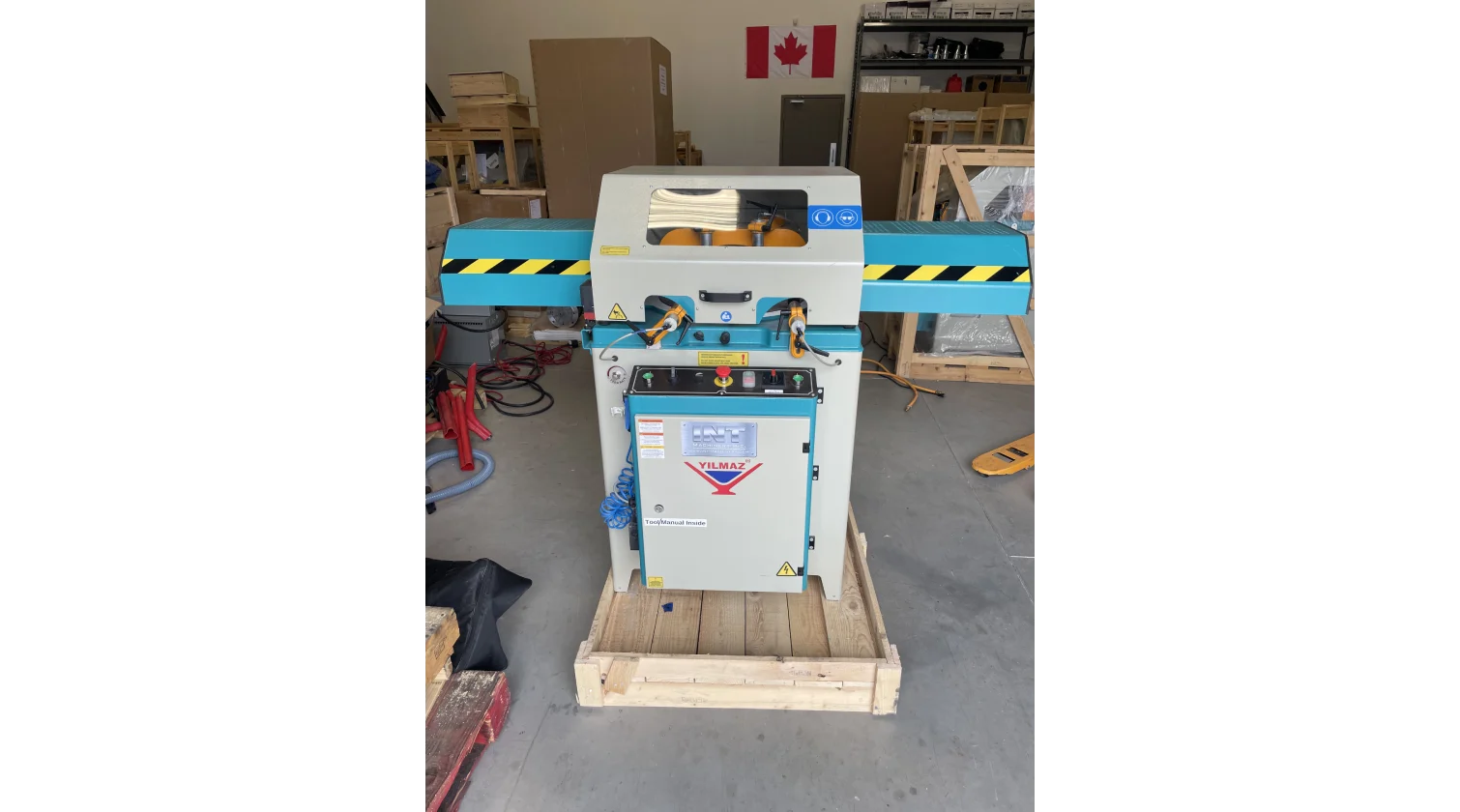 int machinery aluminum pre owned single head saw up cut yilmaz ack 420 main